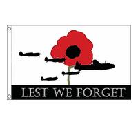 AZ FLAG - Drapeau Lest We Forget Armée de l'air - 150x90 cm - Drapeau Jour Du Souvenir 100% Polyester Avec Oeillets Métalliques Intégrés - Pavillon 110 g