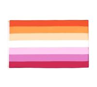 AZ FLAG - Drapeau LGBT Fierté lesbienne Soleil Levant - 90x60 cm - Drapeau Lesbien Sunset 100% Polyester Avec Oeillets Métalliques Intégrés - Pavillon 50 g