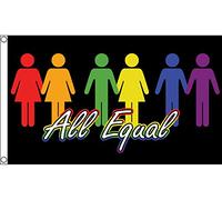 AZ FLAG - Drapeau LGBT Tous égaux - 150x90 cm - Drapeau All Equal 100% Polyester Avec Oeillets Métalliques Intégrés - Pavillon 110 g