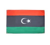 AZ FLAG Drapeau Libye 150x90 cm avec 4 oeillets, Pavillon Libyen pour balcon ou mur