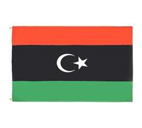 AZ FLAG - Drapeau Libye - 150x90 cm - Polyester léger - Drapeau Libyen Avec Oeillets Métalliques Intégrés - 80g