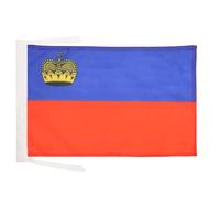 AZ FLAG - Drapeau Liechtenstein - 45x30 cm - Pavillon Liechtensteinois 100% Polyester Avec Deux Cordelettes - 20g
