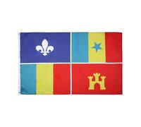 AZ FLAG - Drapeau Louisiane Créole - 150x90 cm - Drapeau Etat Américain - Usa - Etats-Unis 100% Polyester Avec Oeillets Métalliques Intégrés - Pavillon 110 g