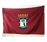 AZ FLAG - Drapeau Madrid - 90x60 cm - Drapeau Ville De Madrid 100% Polyester Avec Fourreau et Cordelette - Pavillon 50 g