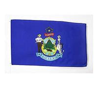 AZ FLAG - Drapeau Maine - 90x60 cm - Drapeau Etat Américain - Usa - Etats-Unis 100% Polyester Avec Oeillets Métalliques Intégrés - Pavillon 50 g