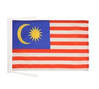 AZ FLAG - Drapeau Malaisie - 45x30 cm - Pavillon Malaisien 100% Polyester Avec Deux Cordelettes - 20g