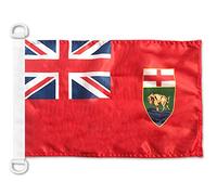 AZ FLAG - Drapeau Manitoba - 45x30 cm - Pavillon Nautique Canadien - Canada Spécial Bateau Et Extérieur En Maille Bloquée Avec Anneaux Plastiques Intégrés - 30g