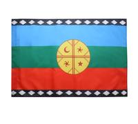 AZ FLAG - Drapeau Mapuches du Chili - 90x60 cm - Drapeau Amérindien Mapudungun 100% Polyester Avec Fourreau et Cordelette - Pavillon 50 g