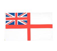 AZ FLAG - Drapeau Marine militaire britannique - 250x150 cm - Grand Drapeau Royal Navy White Ensign - Pavillon Saint Georges 100% Polyester Avec Oeillets Métalliques Intégrés - Pavillon 300 g