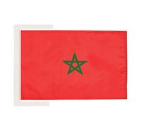 AZ FLAG - Drapeau Maroc - 45x30 cm - Pavillon Marocain 100% Polyester Avec Deux Cordelettes - 20g