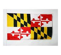 AZ FLAG - Drapeau Maryland - 90x60 cm - Drapeau Etat Américain - Usa - Etats-Unis 100% Polyester Avec Oeillets Métalliques Intégrés - Pavillon 50 g