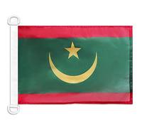 AZ FLAG - Drapeau Mauritanie ancien - 45x30 cm - Pavillon Nautique Mauritanien Spécial Bateau Et Extérieur En Maille Bloquée Avec Anneaux Plastiques Intégrés - 30g