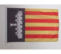 AZ FLAG - Drapeau Mayorque - 45x30 cm - Pavillon Nautique De Mallorca - Espagne Spécial Bateau Et Extérieur en Maille Bloquée avec Anneaux Plastiques Intégrés - 30g
