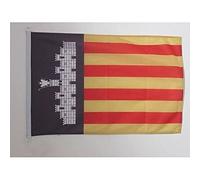 AZ FLAG - Drapeau Mayorque Spécial Extérieur - 150x90 cm - Drapeau De Mallorca - Espagne En Maille Bloquée Avec Anneaux Plastiques Intégrés - 170g