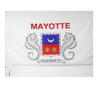 AZ FLAG - Drapeau Mayotte - 150x90 cm - Drapeau Mahorais - France 100% Polyester Avec Fourreau et cordelette - Pavillon 110 g