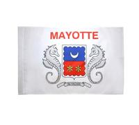 AZ FLAG Drapeau Mayotte 90x60 cm Drapeau Mahorais Polyester 100D Fourreau | Usage intérieur et extérieur Drapeau décoratif coutures doubles et bords renforcés avec fourreau pour mât
