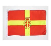 AZ FLAG - Drapeau Messine avec armes - 45x30 cm - Pavillon Messina En Sicile 100% Polyester Avec Deux Cordelettes - 20g