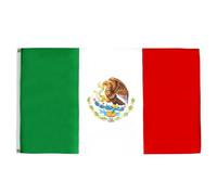 AZ FLAG - Drapeau Mexique - 90x60 cm - Drapeau Mexicain 100% Polyester Avec Oeillets Métalliques Intégrés - Pavillon 50 g