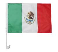 AZ FLAG - Drapeau Mexique Pour Décoration Voiture Avec Attaches En PVC Et Système d'Accroche - Car Flag Mexicain - 100% Polyester - 50g - 45x30 cm