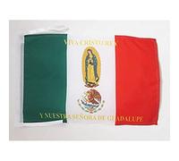 AZ FLAG - Drapeau Mexique Viva Cristo Rey - 45x30 cm - Pavillon Cristeros Mexicain 100% Polyester Avec Deux Cordelettes - 20g