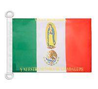 AZ FLAG - Drapeau Mexique Viva Cristo Rey - 45x30 cm - Pavillon Nautique Cristeros Mexicain Spécial Bateau Et Extérieur En Maille Bloquée Avec Anneaux Plastiques Intégrés - 30g