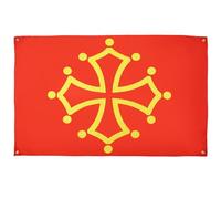 AZ FLAG Drapeau Midi-Pyrénées - Occitanie 150x90 cm 4 Œillets
