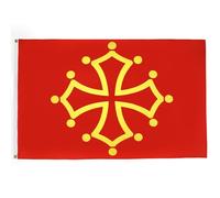 AZ FLAG - Drapeau Midi-Pyrénées - Occitanie - 90x60 cm - Drapeau Occitan - France 100% Polyester Avec Oeillets Métalliques Intégrés - Pavillon 50 g