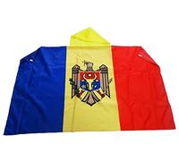 AZ FLAG Drapeau Moldavie 150x90 cm - Cape Drapeau Moldave 100% Polyester Avec Manches Intégrées - Body Flag 80g