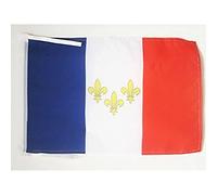 AZ FLAG - Drapeau Monarchie française - 45x30 cm - Pavillon Royaliste - Royaume De France 100% Polyester Avec Deux Cordelettes - 20g