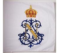 AZ FLAG Drapeau Monogramme imperial Napoleon III 90x90 cm Fourreau