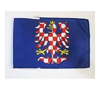 AZ FLAG - Drapeau Moravie - 45x30 cm - Pavillon Morava - République Tchèque 100% Polyester Avec Deux Cordelettes - 20g