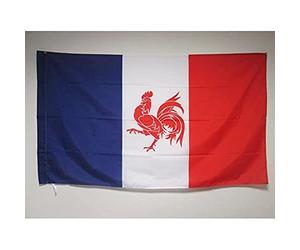 AZ FLAG Drapeau Mouvement Wallonie française 150x90 cm Fourreau | Usage intérieur et extérieur Drapeau décoratif wallon français coutures doubles et bords renforcés avec fourreau pour mât
