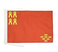 AZ FLAG - Drapeau Murcie - 45x30 cm - Pavillon De Murcia - Espagne 100% Polyester Avec Deux Cordelettes - 20g