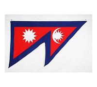 AZ FLAG - Drapeau Népal - 90x60 cm - Drapeau Népalais 100% Polyester Avec Oeillets Métalliques Intégrés - Pavillon 50 g
