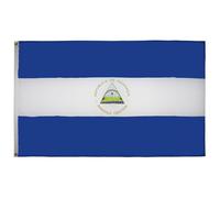 AZ FLAG - Drapeau Nicaragua - 90x60 cm - Drapeau Nicaraguayen 100% Polyester Avec Oeillets Métalliques Intégrés - Pavillon 50 g