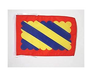 AZ FLAG - Drapeau Nièvre - 45x30 cm - Pavillon Du Département Nivernais 100% Polyester Avec Deux Cordelettes - 20g