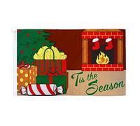AZ FLAG - Drapeau Noel C'est la Saison - 150x90 cm - Drapeau Joyeux Noel 100% Polyester Avec Oeillets Métalliques Intégrés - Pavillon 110 g
