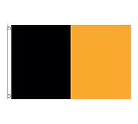 AZ FLAG - Drapeau Noir et orange - 150x90 cm - Drapeau Noir Et Orange 100% Polyester Avec Oeillets Métalliques Intégrés - Pavillon 110 g