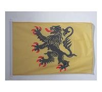 AZ FLAG - Drapeau Nord-Pas-de-Calais - 45x30 cm - Pavillon Nautique Province Flandre Française Spécial Bateau Et Extérieur en Maille Bloquée avec Anneaux Plastiques Intégrés - 30g