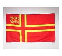AZ FLAG - Drapeau Normandie Croix de Olaf 2 lions - 90x60 cm - Drapeau Normand 100% Polyester Avec Fourreau et Cordelette - Pavillon 50 g