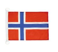 AZ FLAG - Drapeau Norvège - 45x30 cm - Pavillon Nautique Norvégien Spécial Bateau Et Extérieur En Maille Bloquée Avec Anneaux Plastiques Intégrés - 30g