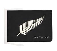AZ FLAG - Drapeau Nouvelle-Zélande fougères - 45x30 cm - Pavillon Neo-Zélandais - All Black 100% Polyester Avec Deux Cordelettes - 20g