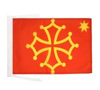 Drapeau Occitanie avec étoile 45x30cm - PAVILLON occitan - France 30 x 45 cm haute qualité - AZ FLAG