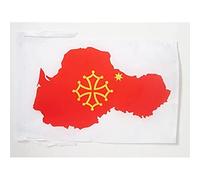 Drapeau Occitanie carte 45x30cm - PAVILLON occitan - France 30 x 45 cm haute qualité - AZ FLAG