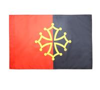 AZ FLAG - Drapeau Occitanie Tolosa - 150x90 cm - Drapeau Occitan 100% Polyester Avec Fourreau et cordelette - Pavillon 110 g