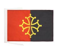 AZ FLAG Drapeau Occitanie Tolosa 45x30cm - PAVILLON Occitan 30 x 45 cm Haute qualité