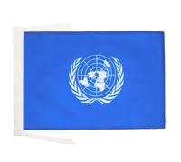 AZ FLAG Drapeau ONU 45x30 cm Polyester 100D Cordelettes