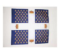 AZ FLAG - Drapeau Ordonnance du régiment des Gardes Françaises 1563-1789 - 90x90 cm - Drapeau Infanterie Du Royaume De France - Brissac 100% Polyester Avec Fourreau et Cordelette - Pavillon 80 g