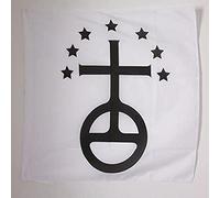 AZ FLAG Drapeau Ordre des Chartreux 90x90 cm Polyester 100D Fourreau | Usage intérieur et extérieur Drapeau décoratif de l'Ordre monastique des Chartreux coutures doubles et bords renforcés