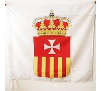 AZ FLAG Drapeau Ordre des Mercédaires 90x90 cm Polyester 100D Fourreau | Usage intérieur et extérieur Drapeau décoratif de l'Ordre de Notre-Dame-de-la-MerciÂ coutures doubles et bords renforcés